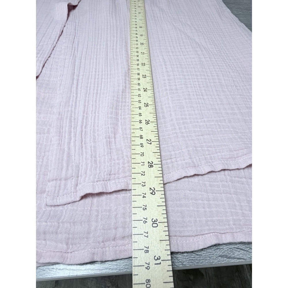 Coldwater Creek Light As Air Gauze Tunic 1X Blush Cotton Boho Lagenlook Layer - Picture 13 of 14